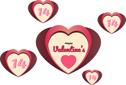 love, valentines day, heart,badge, 14 png