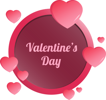 valentines day, badge, loves badge, pink valentines day png