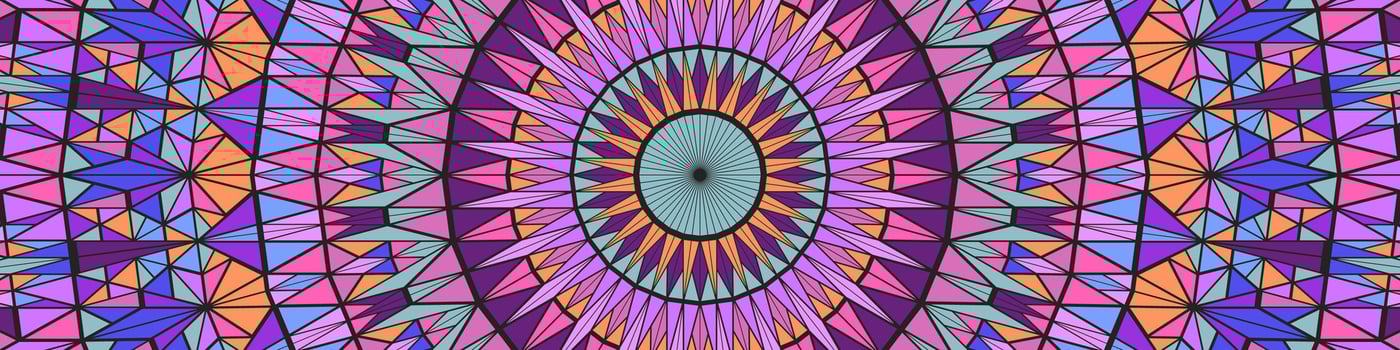 Colorful triangle mosaic background - abstract circular design vector
