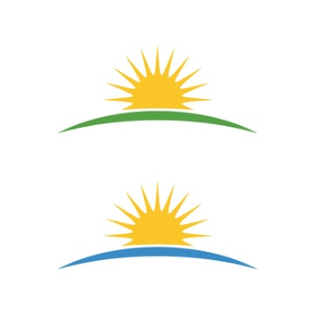 Sunshine Horizon Logo Template Illustration Design. EPS 10. vector