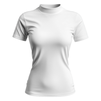 Plain White Short Sleeve T-Shirt on Transparent Background png