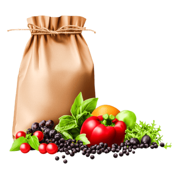 Fresh Organic Produce with Colorful Vegetables and Green Leaves png