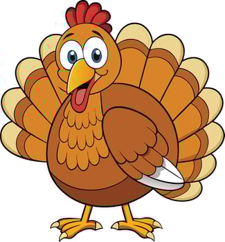 Cartoon Turkey Illustration for Thanksgiving vector
