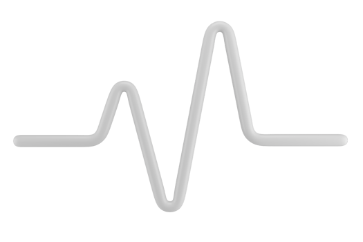 Stylized cardio line, isolated on transparent background png