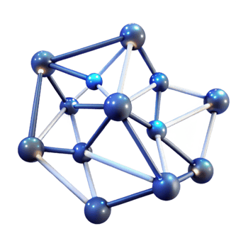 Complex Molecular Structure Network Bonds and Atomic Arrangement png