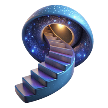 Cosmic Staircase Ascent to Enlightenment png