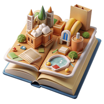 Whimsical Cityscape A 3D Pop-Up Book Adventure png