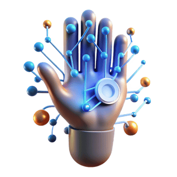 Networked Hand A 3D Model of Connection and Innovation png