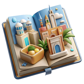 Pop-up Book Cityscape Adventure png