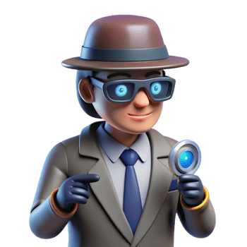 Sleuth 3D Model Investigating Mysteries with Advanced Tech png