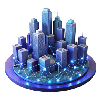 Smart City Network Urban Infrastructure Connectivity png