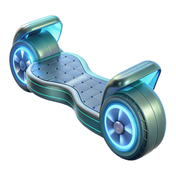 Futuristic Self-Balancing Scooter Electric Two-Wheel Ride png