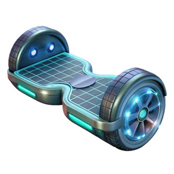 Futuristic Two-Wheeled Self-Balancing Scooter png