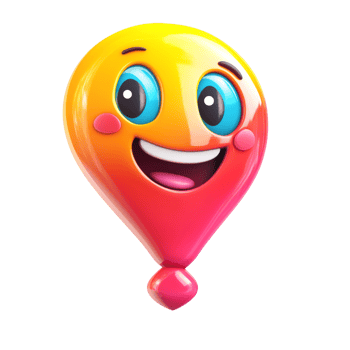 Happy Smiley Face Balloon Design Illustration png