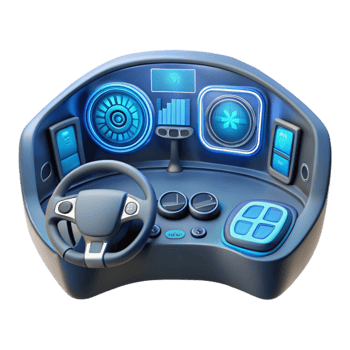 Futuristic Vehicle Dashboard Advanced Controls and Displays png