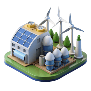 Sustainable Energy Facility Solar, Wind, and Biomass Power Generation png