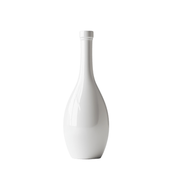 A White Ceramic Bottle Stands Against A Black Background png