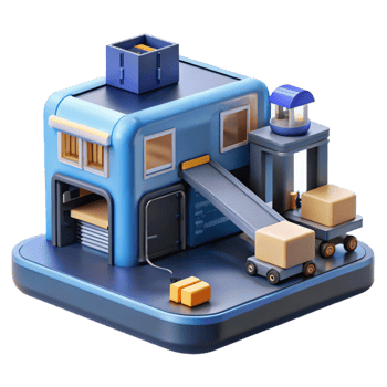 Automated Warehouse Efficient Package Handling System png