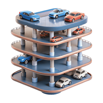 Multi-Level Parking Structure Design Efficient Space Utilization png