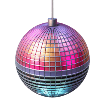 Disco Ball Mirrored Sphere, Party Lights, Festive Decor png