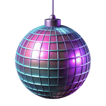 Disco Ball Ornament Iridescent Sphere Decor png