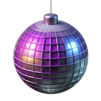 Disco Ball Iridescent Sphere, Party Decoration png