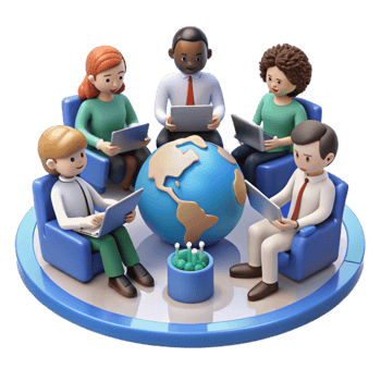 Global Teamwork Diverse Group Collaboration Technology png
