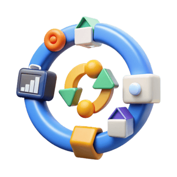 Circular Data Flow System Integration Process Optimization png