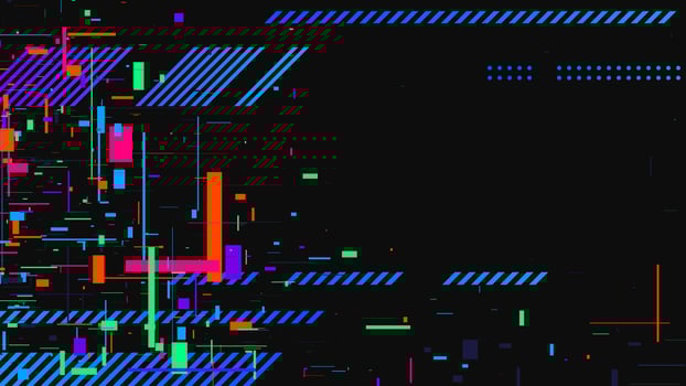 Glitch Noise Texture. Digital Technology Background vector