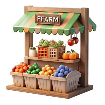 Farm Fresh Produce Stand Fruits Vegetables png