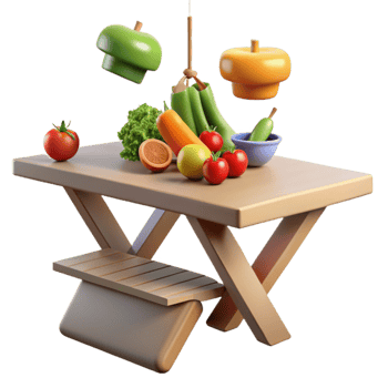 Fresh Produce Picnic Table png