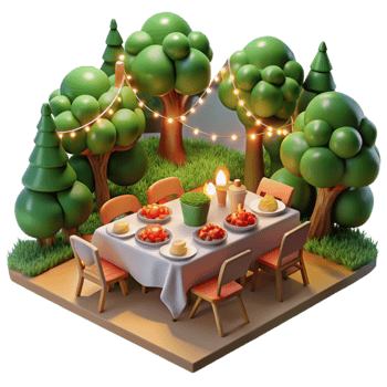 Enchanted Outdoor Dinner Party png