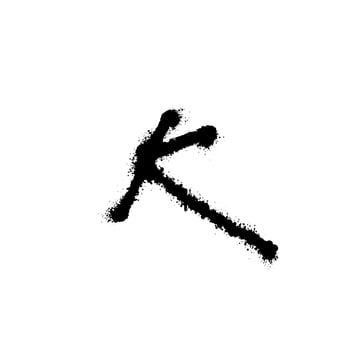 Graffiti letter K, modern logo concept, rough spray paint handdrawn letter mark for freshes branding, street art, trendy startups, youthful businesses, game apps. illustration vector