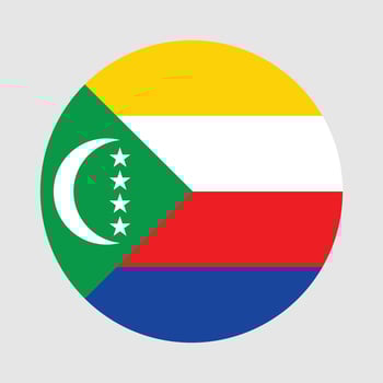 flag of Comoros. Comoros Circle Flag, Circle Flag of the Comoros, Comoros national flag . flag of the Union of the Comoros. vector