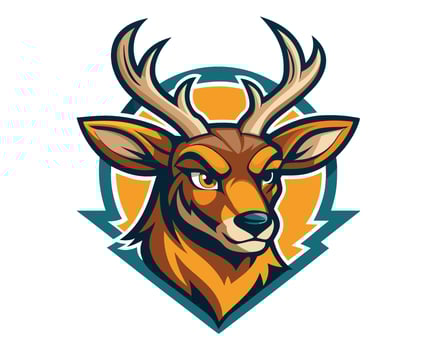 Mule Deer Animal Mascot Logo vector