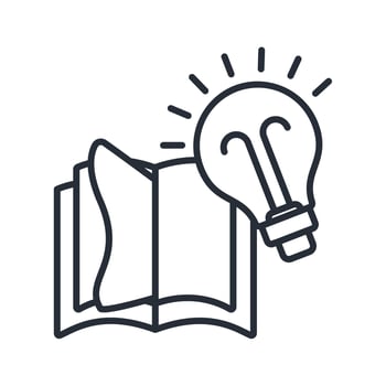knowledge icons isolated on White vector