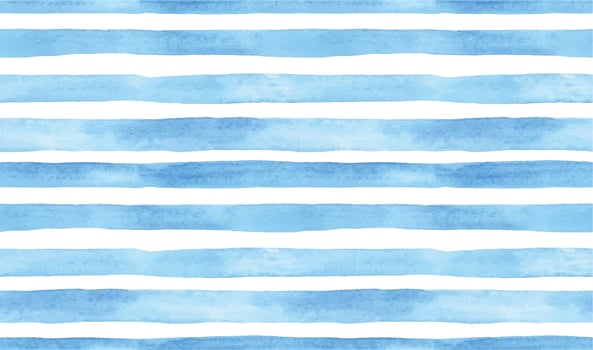 seamless watercolor pattern with blue stripes on a white background vector