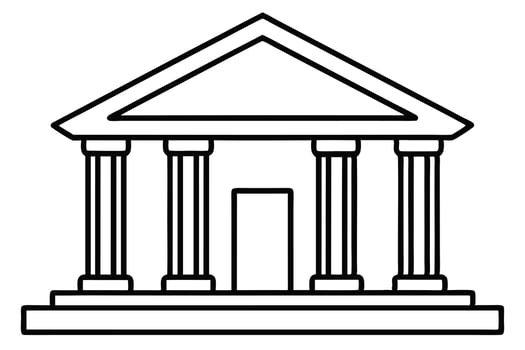 illustration of a classical temple. vector