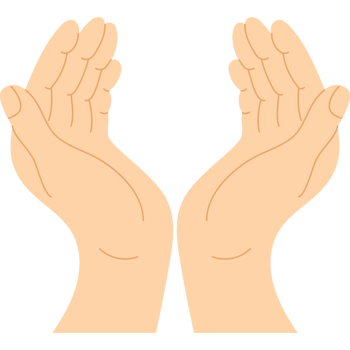 Two Hands with Palms Facing Upwards png