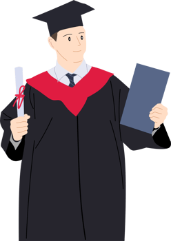 Male graduate clipart png