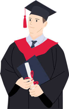 Male graduate clipart drawing png
