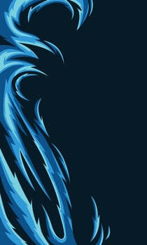 Abstract blue fire background blazing for sublimation jersey vector