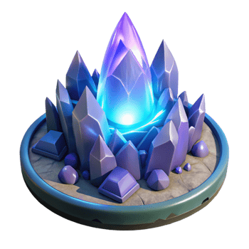 extraordinary abstract Glowing Crystal Cluster A Digital Render of Mystical Gemstones exclusive png