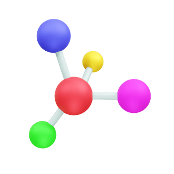 Molecular structure icon 3d illustration png