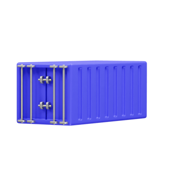 Container icon 3d render. Shipping container icon illustration 3d png
