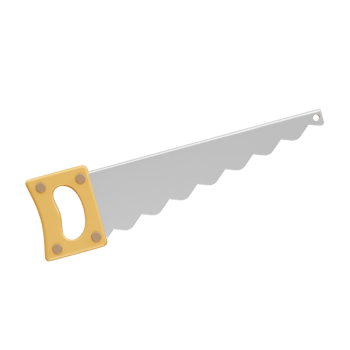 Hand saw icon 3d illustration render png