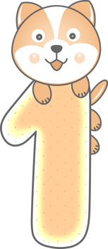 Cute Dog Animal, Number 1 png