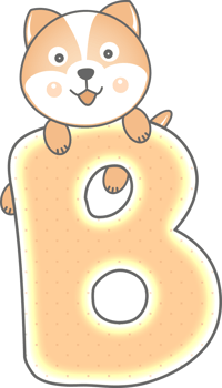 Cute Dog Animal, Letter B png