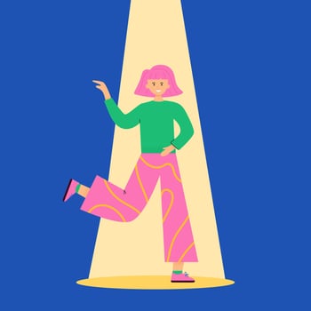 Young happy woman at party or club vector