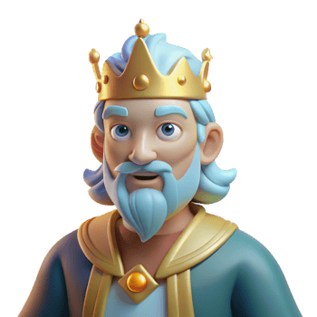 beautiful creative Digital Render of a Cartoon King exclusive png